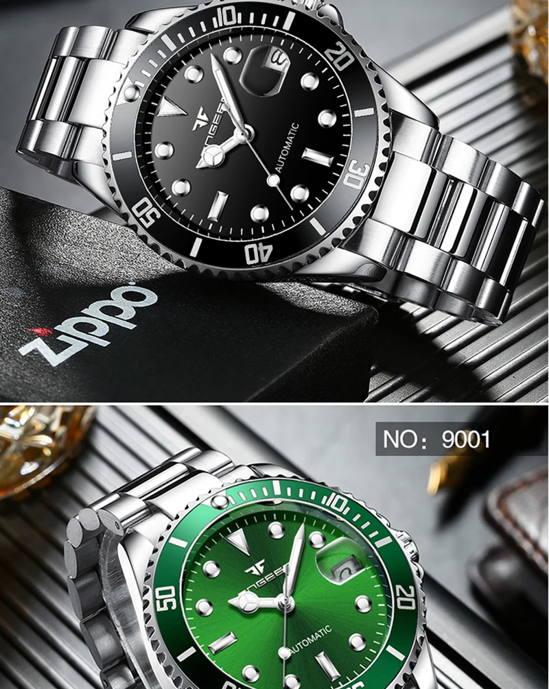 Luxury Brand FNGEEN Mechanical Watch Men Automatic Watch Male Clock Auto Date Men's Watch Luminous Watches Montre Homme 2020