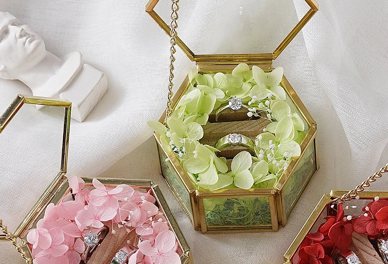 Anel de Casamento Anel de Noivado Anel de Ouro Caixa de Ouro Personalizado 4 Joias e Acessórios