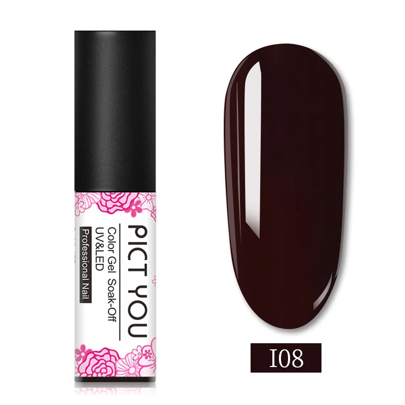 PICT YOU 5 мл Гель-лак для ногтей Полупостоянный гель uv Vernis светодиодный Гель-лак для маникюра впитывающийся Гибридный Гель-лак для ногтей - Цвет: I08