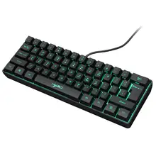 Teclado RGB de 61 teclas para videojuegos, Mini teclado ajustable con múltiples combinaciones de teclas de acceso rápido para escritorio, USB, nueva oferta de 2021