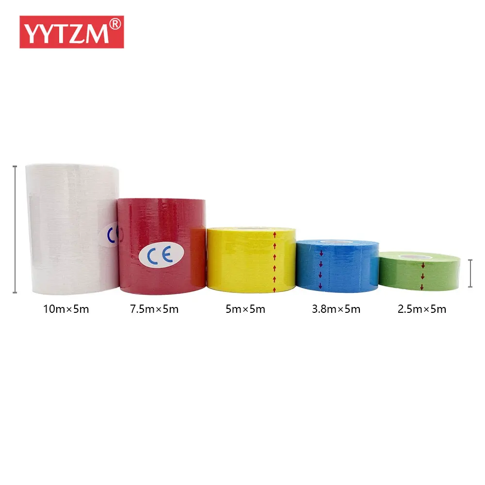 15 Colours Kinesiology Athletic Tape Recovery Sports Cotton Elastic Adhesive Strain Injury Fitness Run Knee Muscle Pain Relief
