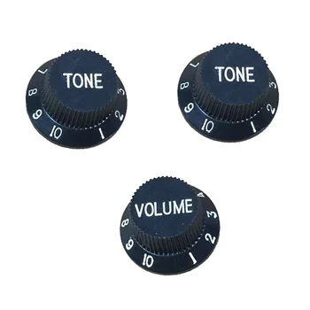 

1 Volumn 2 Tone Repair Electric Guitar Easy Install Top Hat Volume Adjust Speed Control Knobs String Instrument Music Improve