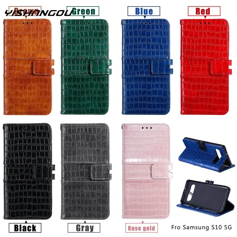 

For Samsung A50 A70 S8 S9 S10 Plus Luxury Crocodile Leather Flip Wallet Case Cover For Samsung Note 8 9 10Plus A20E A10E A7 2018