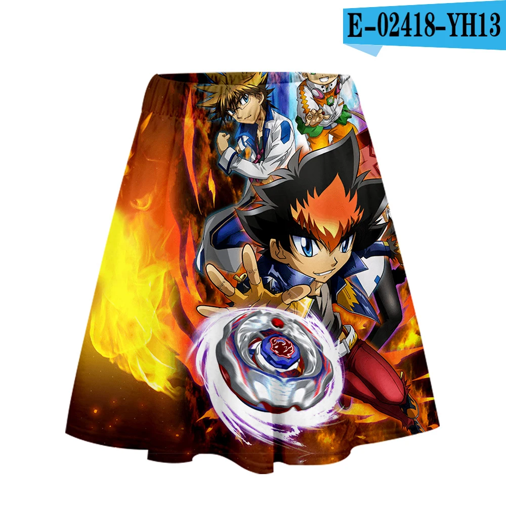 Beyblade Burst Evolution/стильная юбка из полиэстера для девочек; Повседневная летняя модная женская повседневная юбка; крутая летняя юбка в стиле аниме - Цвет: As shown
