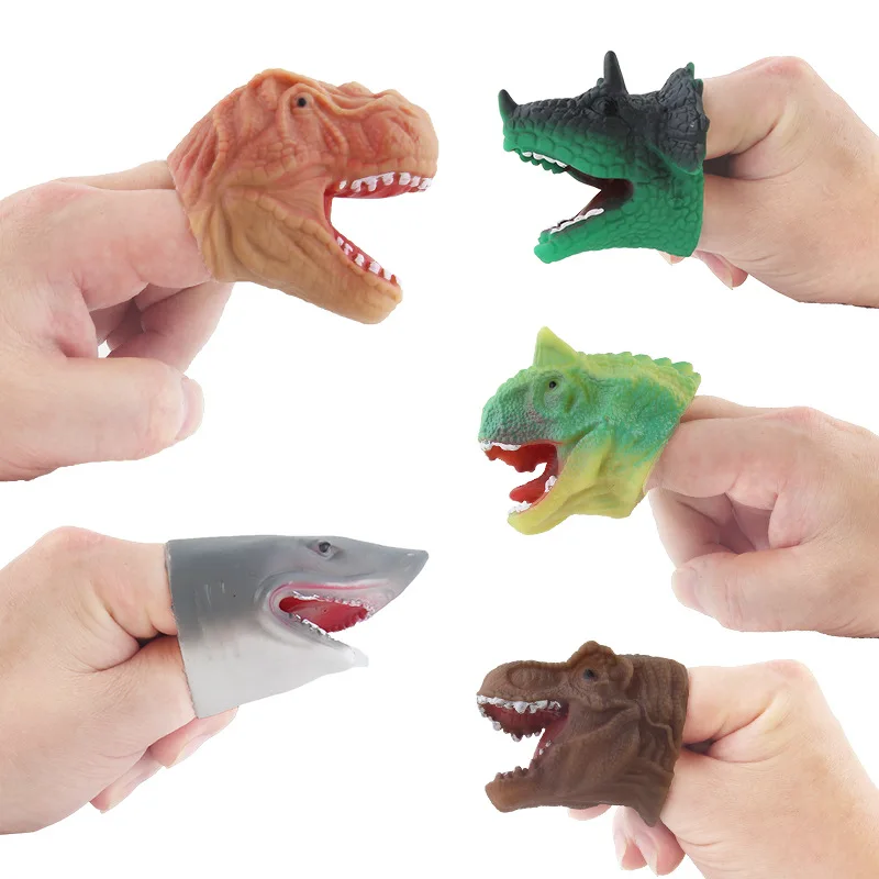 Simulation-Mini-Soft-Dinosaur-Hand-Puppet-Dinosaur-Glove-Animal-Head-Finger-Cover-Funny-Hand-Puppet-Children