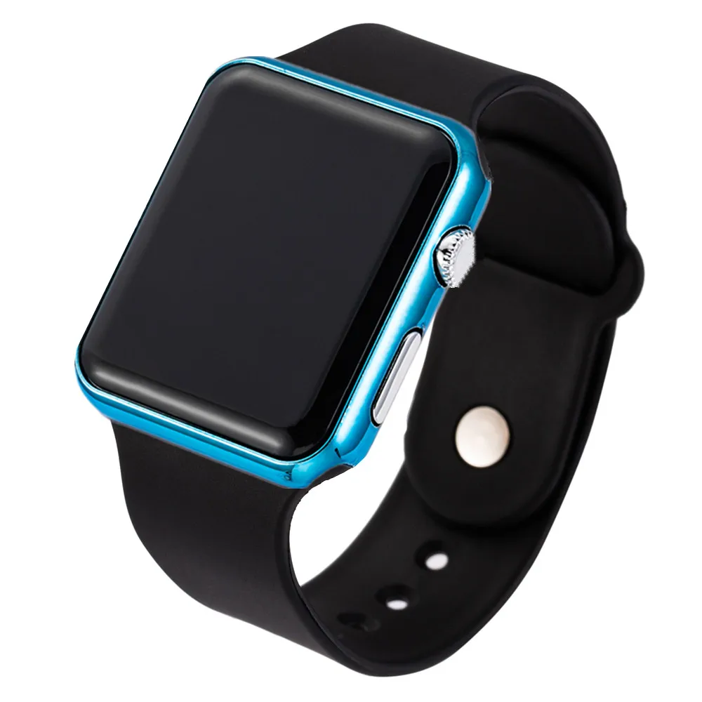 Black Blue Мужские цифровые часы, мужские спортивные повседневные светодиодный часы, мужские армейские военные силиконовые наручные часы Hodinky Ceasuri Relogio Masculino - Цвет: Black Blue