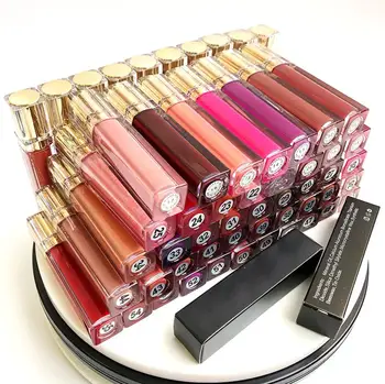 50pcs/lot Private Label Lipgloss Wholesale Moisturizing Shiny Glitter Glossy Makeup Lip Gloss Custom Liquid Lipstick Bulk 1