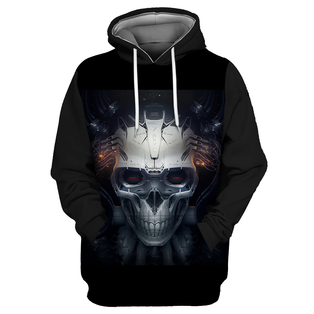 Showtly Horro Skull Mens Hoodies Jack Skellington Halloween Costumes Casual Anti Social Club Man Streetwear - Цвет: TYLMS-F00063