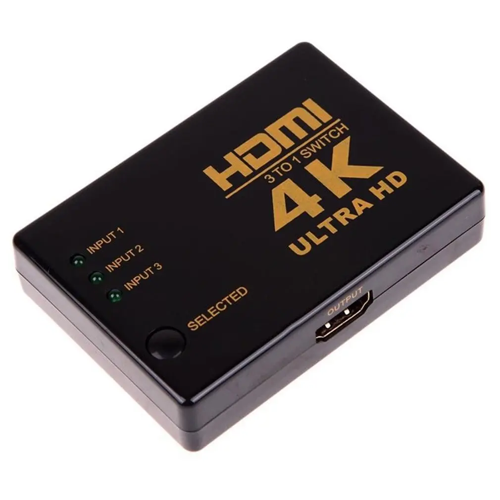 3 порта 4K x 2K HDMI Переключатель Селектор сплиттер концентратор коробка 1080P для HDTV HD беспроводной пульт дистанционного управления