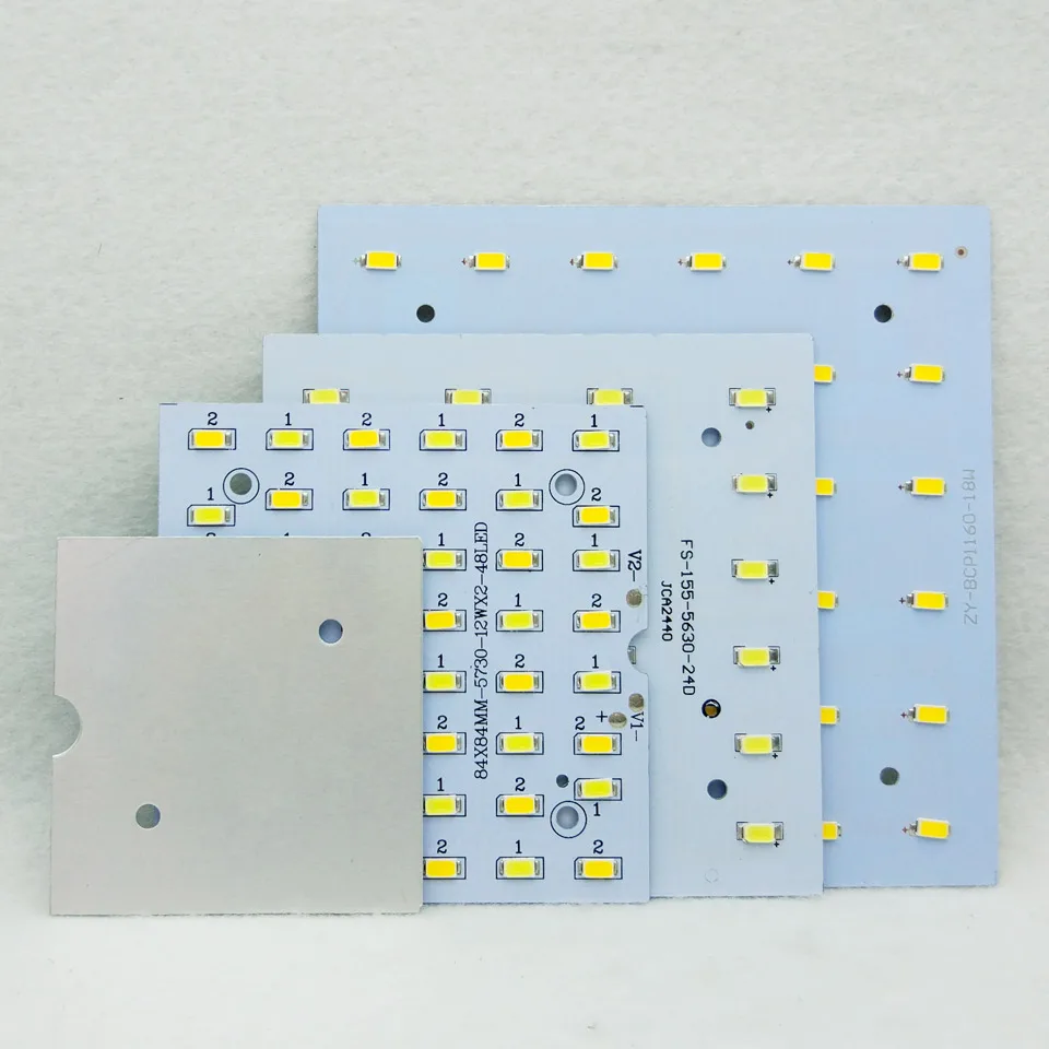 5/10 шт. светодиодный PCB 6Вт 12Вт 18Вт, светодиодный светильник Алюминий пластина освещения радиатор SMD5730 110lm/W квадратный светодиодный источник света для панельные лампы