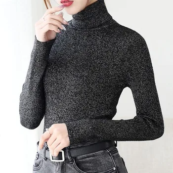 

Women sweaters and pullovers 2019 sueter mujer turtleneck sweater ladies knit sweater women solid black long sleeve tops 0363