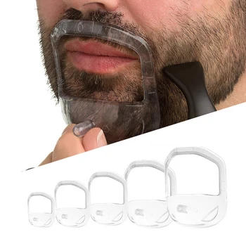 

Beard Styling Template Tools 5 Pcs/set Shaving Transparent Creative Beard Remove Accessories Face Modeling ToolFor Man