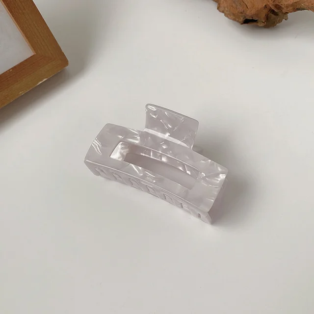 Bilandi 2021 New Hair Claw Large Geometric Hollow Square Tortoiseshell Leopard Acetate Hair Clip For Women Hair Accessories NO.4-7.5 cm