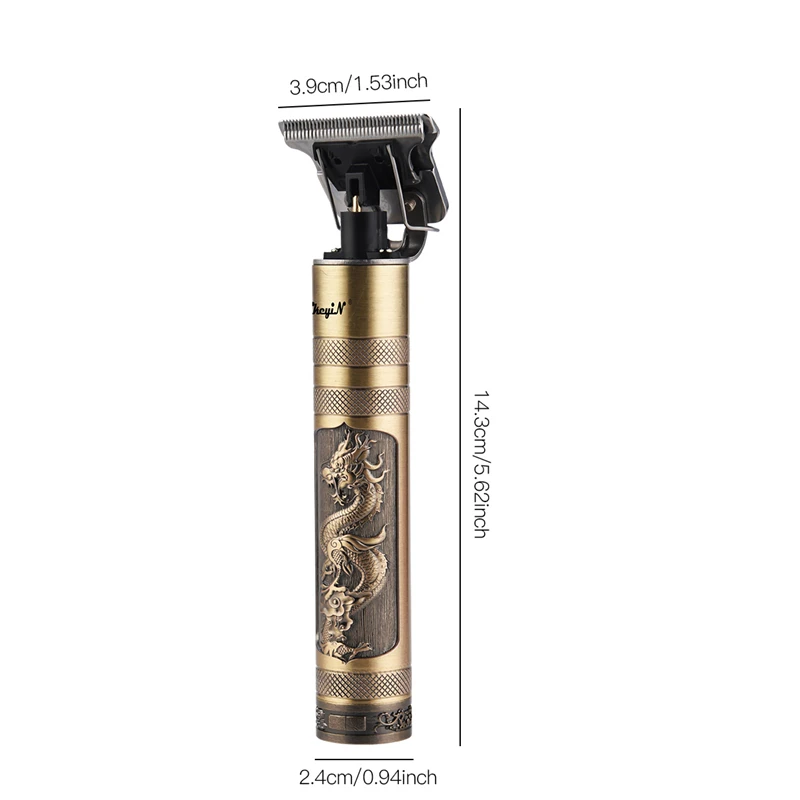 Máquina de Cortar Aparador de Barba Corte de Cabelo Recarregável Cerâmica Cabelo t Lâmina Barbeiro 0mm Borda T-outliner Usb Pro 22 cortar cabelo aparador de barba borda t-outliner corte de cabelo