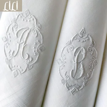 

Embroidery Personalised InitialsHand Drawnwork 100% Cotton Handicraft Gift Handkerchief