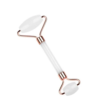 

Natural Stone Jade Roller Roller Double Head Jade Massage Roller with Fixed Point Real Stone Facial Massager for Skin Care with