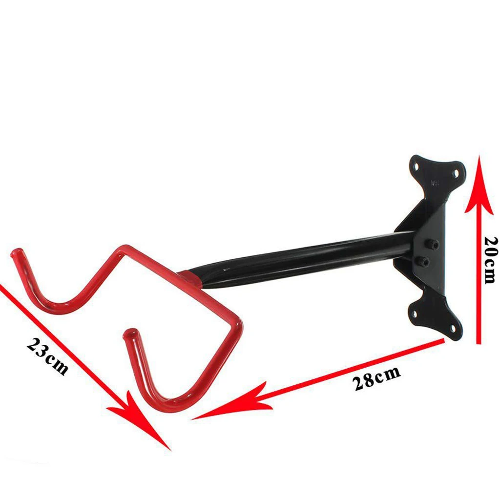 Heavy Duty Bike Mount Hanger Rubber-Coated Hook Garage Bicycle Store Rack Stand & Mounting Screws for Bike Secure Stable Hanging