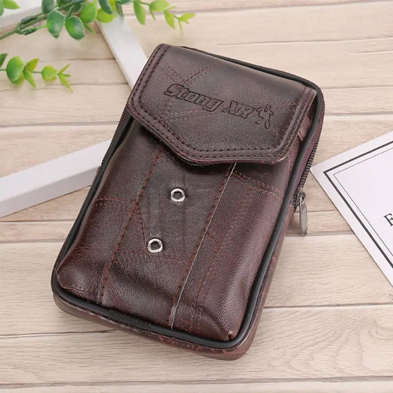 

Vintage Leather Waist Bag Belt Loop Holster Carry Phone Pouch Wallet Case X7XC