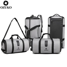 OZUKO новая вместительная мужская дорожная сумка для костюма, дорожная сумка для хранения вещей с карманом для обуви, многофункциональная деловая ручная сумка