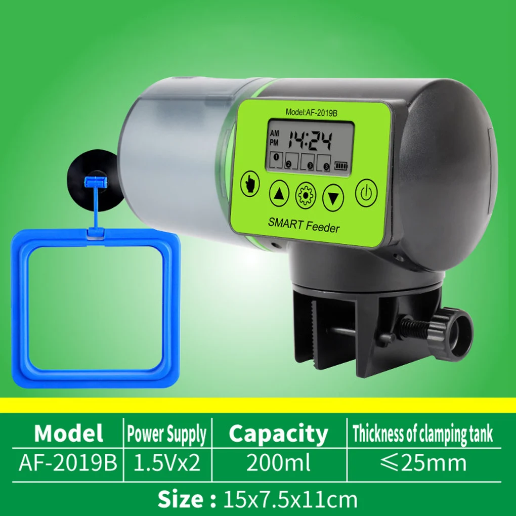 0.2l Capacity Intelligent Timing Automatic Fish Feeder Aquarium
