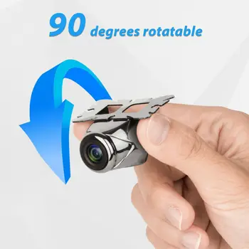 

170° Car Camera Front Rear View Backup Reverse Parking Cams Chrome CCD Mini