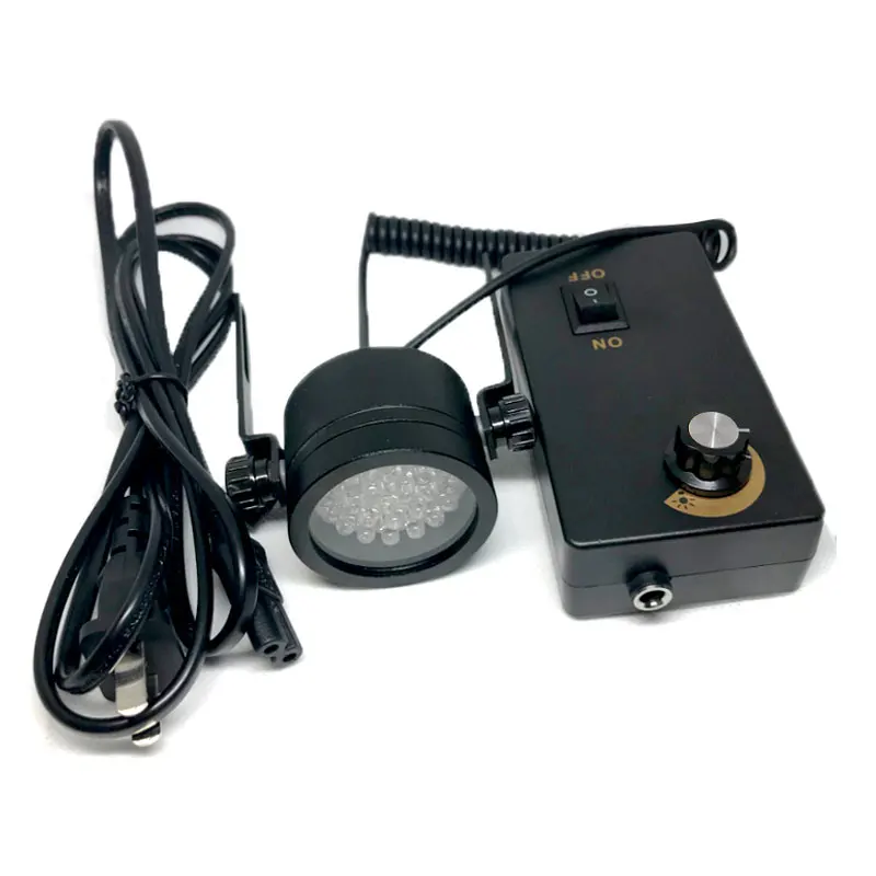  30 LED Illuminant Adjustable Angle & Brightness Oblique Light Source for Stereo Microscope with 220