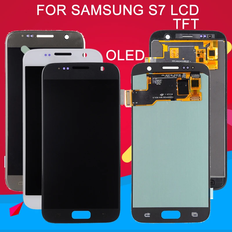 Dinamico S7 lcd для samsung Galaxy S7 дисплей G930F G930L G930S G930 lcd кодирующий преобразователь сенсорного экрана в сборе Замена