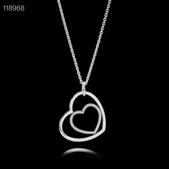 

YPD86 925 Sterling Silver Zircon Pendant lady Necklace Sterling Silver Necklace with gift