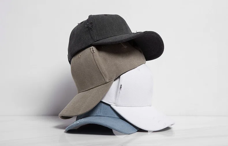 

The new Tidal men's and women's models do old worn-out broken-hole cap solid-colored baseball cap sun hat.