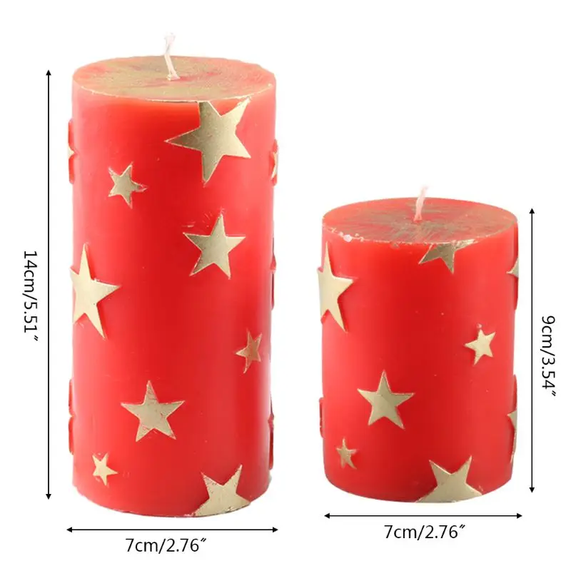 3D Cylindrical Flower / Cylindrical Star Candle Plastic Silicone Candle Mold Wax Soap Making DIY Craft Decorating Tool