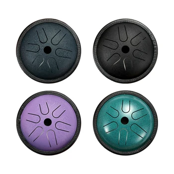 

6 Inch Tongue Drum 8 Tone Steel Tongue Percussion Drum Instrument With Mallets Musical Instruments Instruments Accessories