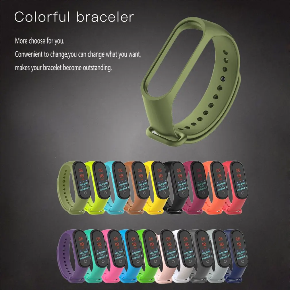 Модные часы браслет для Xiaomi Mi Watch Band 3 4 сменный спортивный силиконовый ремешок