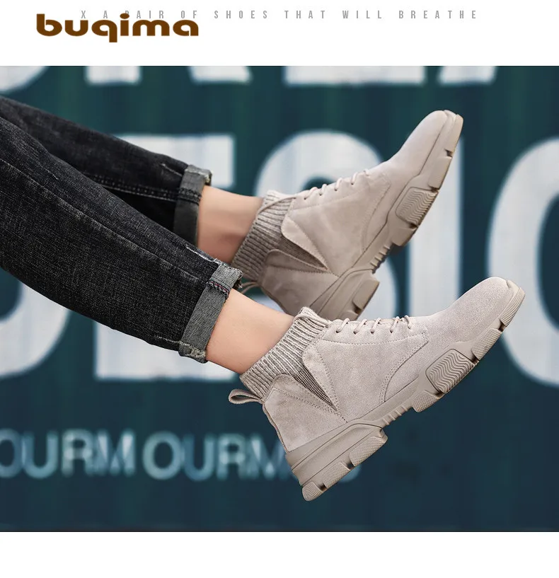 Buqima/мужские Ботинки martin; зимние ботинки; высокие ботинки; обувь; полуботинки; Новинка