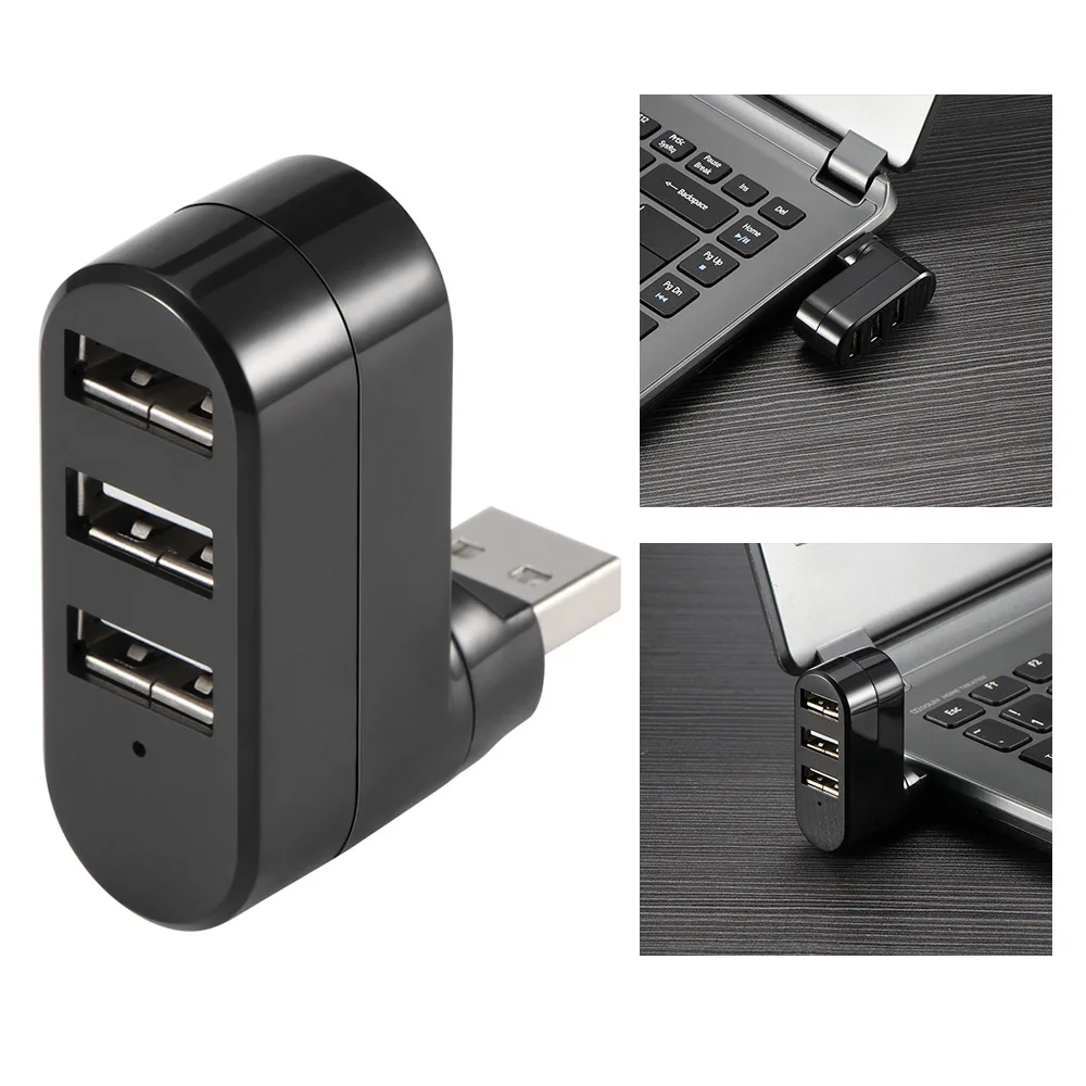 Powstro вращающийся высокоскоростной 3 порта USB 2,0 концентратор многопортовый Настольный 180 градусов сплиттер адаптер для планшетного компьютера ПК Mac OS