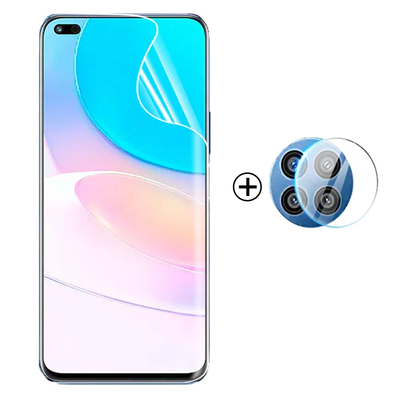 phone screen cover 4 Trong 1 Hydrogel Cho Huawei Nova 8i Tấm Bảo Vệ Màn Hình Bộ Phim Cho Huawei Nova 8i NEN-L22 6.67 "Bảo Vệ bộ Phim Không Kính phone tempered glass Screen Protectors