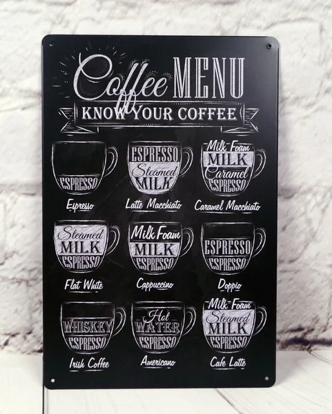 Coffee MENU Poster Tin Signs Metal Plaque Home Pub Bar Cafe Wall Decor | Дом и сад