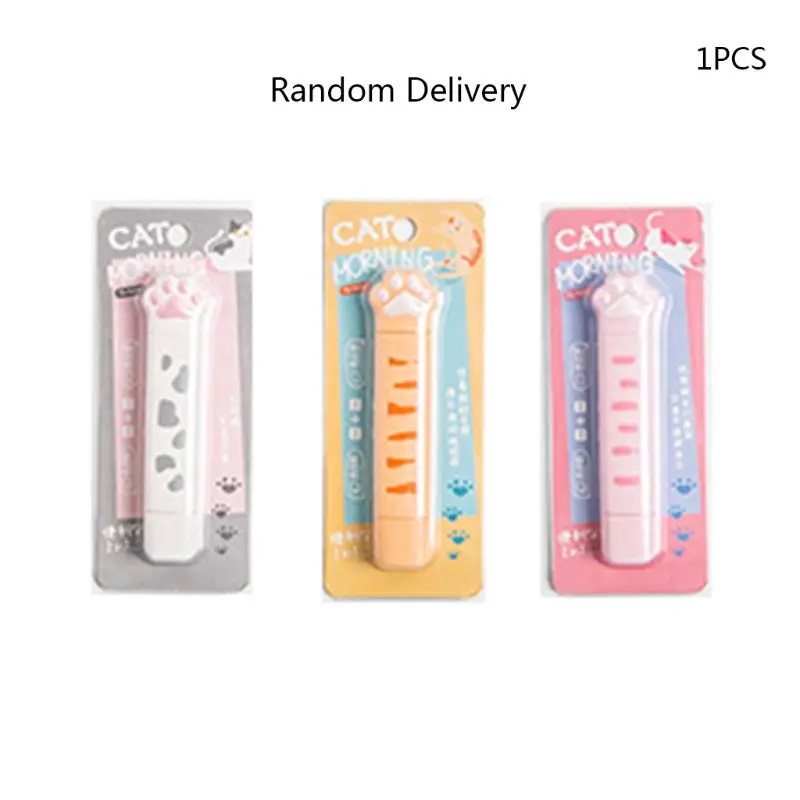 귀여운 고양이 발 롤러 접착제 수정 테이프 문구 교정기, 학생 변경