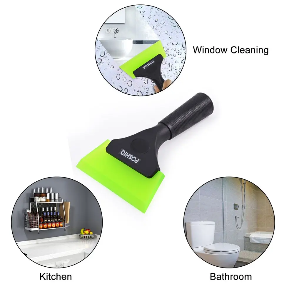 Rubber Blade Scraper Car Wash Window Tinting Kitchen Cleaning Squeegee