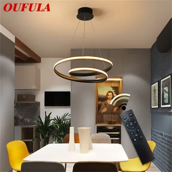 

OUFULA Pendant Light Fixtures LED with Remote Control Dimmable Modern Home Decorative For Dining Room Restaurant