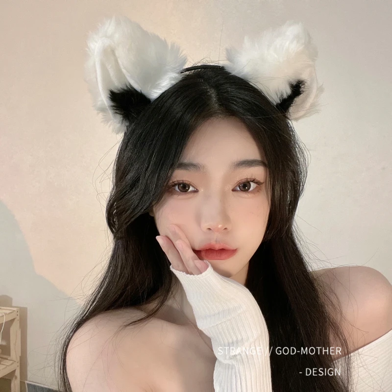 Cute Cat Ear Plush Headdress Female Animal Ear Headband Costume Fox