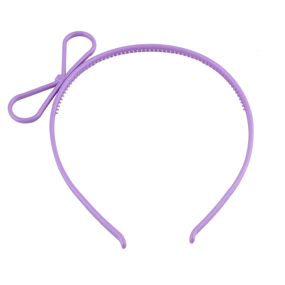 Sweet bow hair bands children cartoon headband girls candy color scrunchie princess headbands party supply hair accessories gift - Цвет: Purple headband
