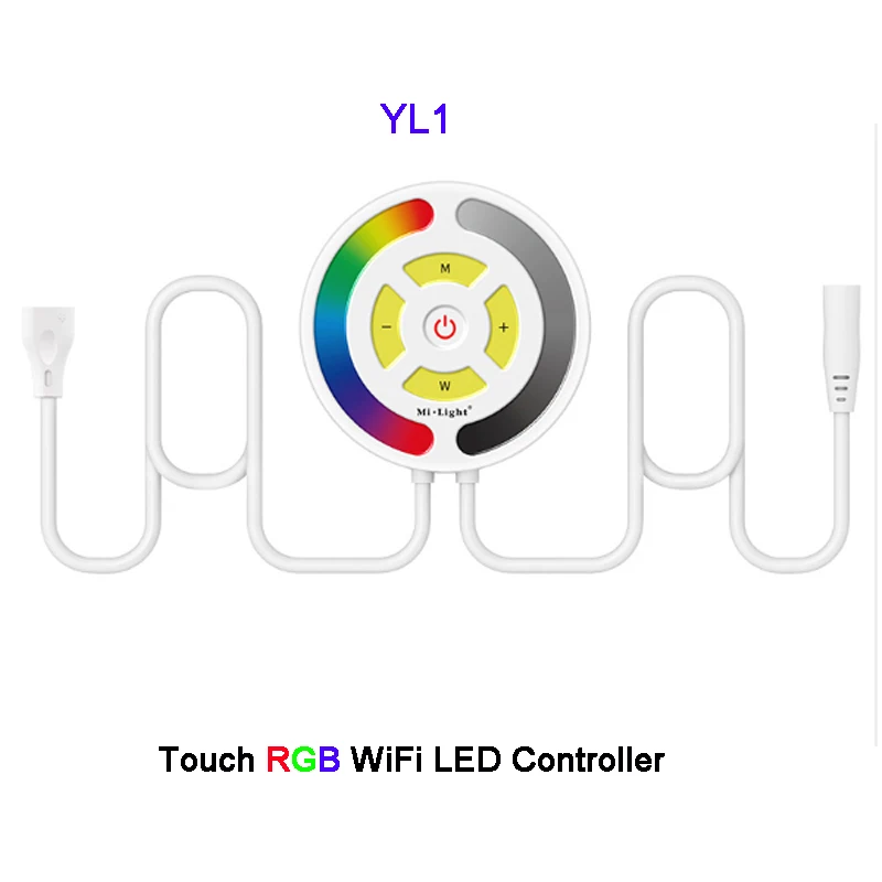 Miboxer YL1 2.4G dimmer RGB WiFi Touch Alexa Voice App circular voice lamp belt LED controller,FUT092/FUT089 2.4G remote