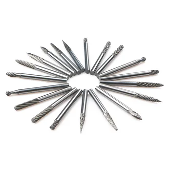 

20psc Tungsten Steel Carbide Rotary Burrs Die Grinder Drill Bit Tool 3mm +box