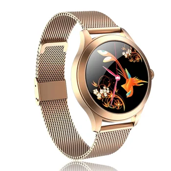 

2020 New Women Smart Watch Full Touch Round Screen Heart Rate Monitor Blood Pressure Oxygen Fitness Tracker Smartwatch