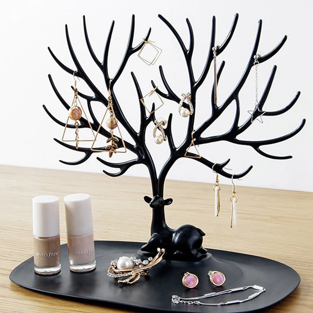  Cute Deer Earrings Jewelry Display Tree of Life Necklace Rings Jewelry Displays Stand Tray Tree Sto