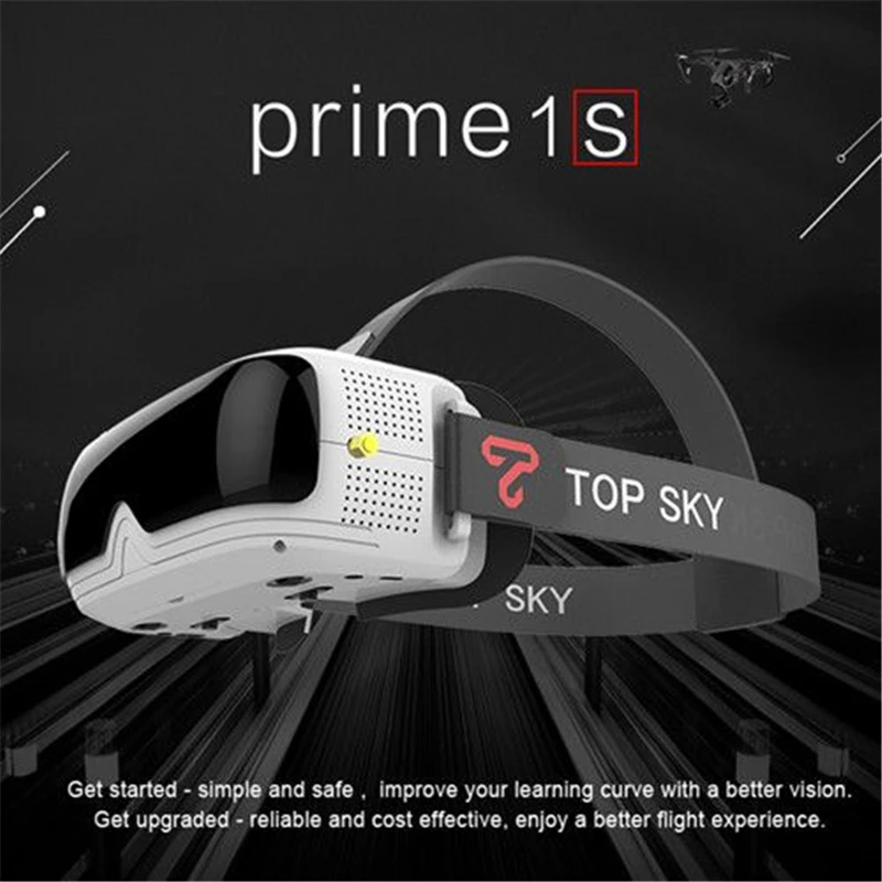 TOPSKY Prime 1S 5,8G 640*480 48CH 2,4 дюймов FPV очки приемник со встроенным аккумулятором DVR для радиоуправляемого дрона