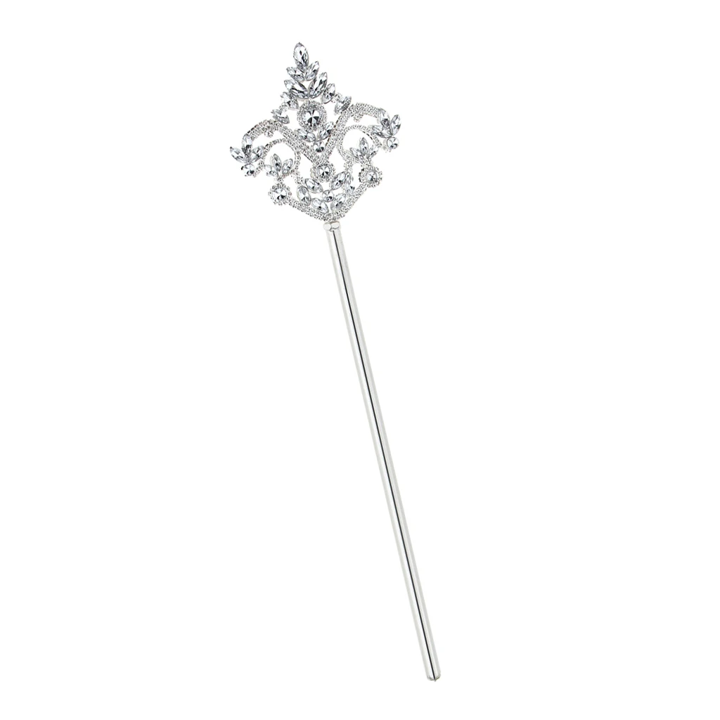 Dazzling Bridal Scepter Pageant Bridal Fairy Magic Wand Party Photo Props