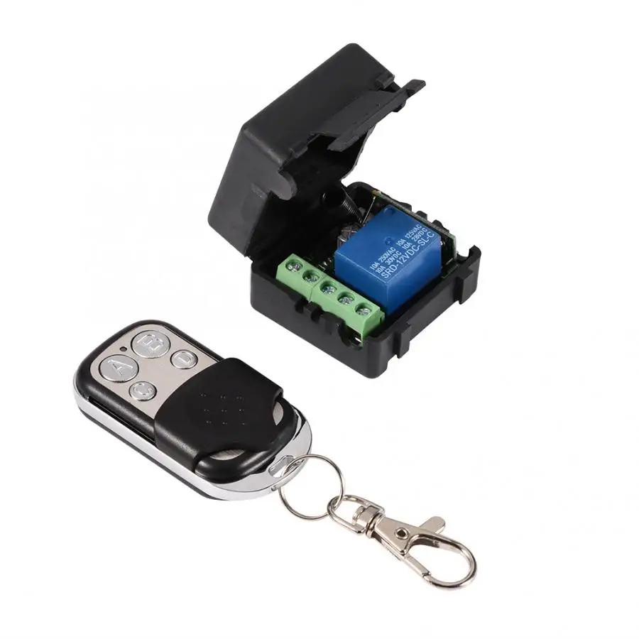 

Universal Remote Mini Relay Remote Control 12V Universal Wireless Remote Control Switch Replacement Automatic Self-Locking Relay