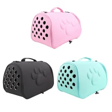 Однотонная уличная складная сумка на плечо для домашних животных переносная сумка для кошек и собак переносные принадлежности дышащая сетка ударопрочный износостойкий