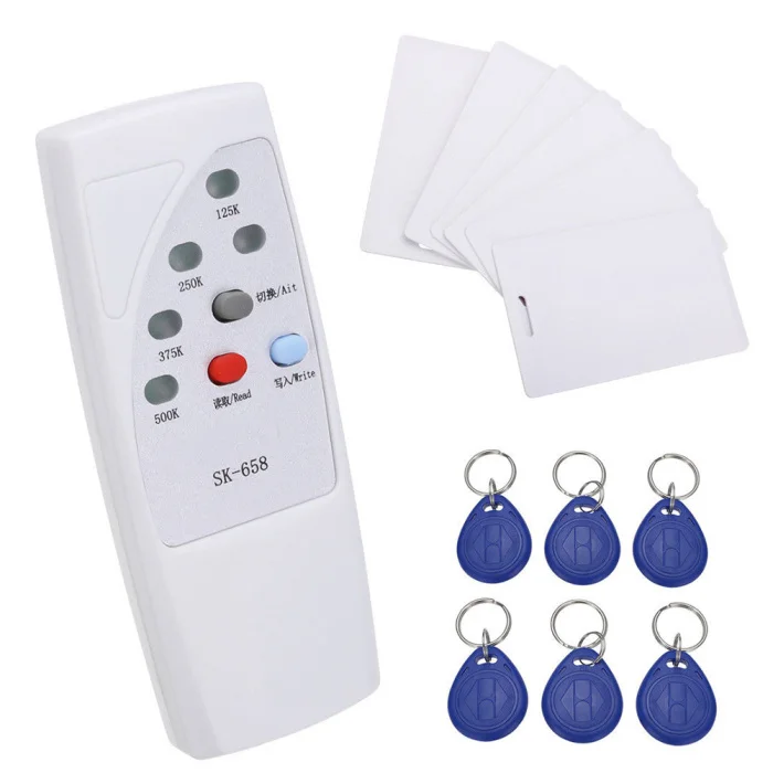 13 шт. ручной RFID ID карты копировальный считыватель писатель 6 записываемых тегов+ 6 карт набор Hi 888